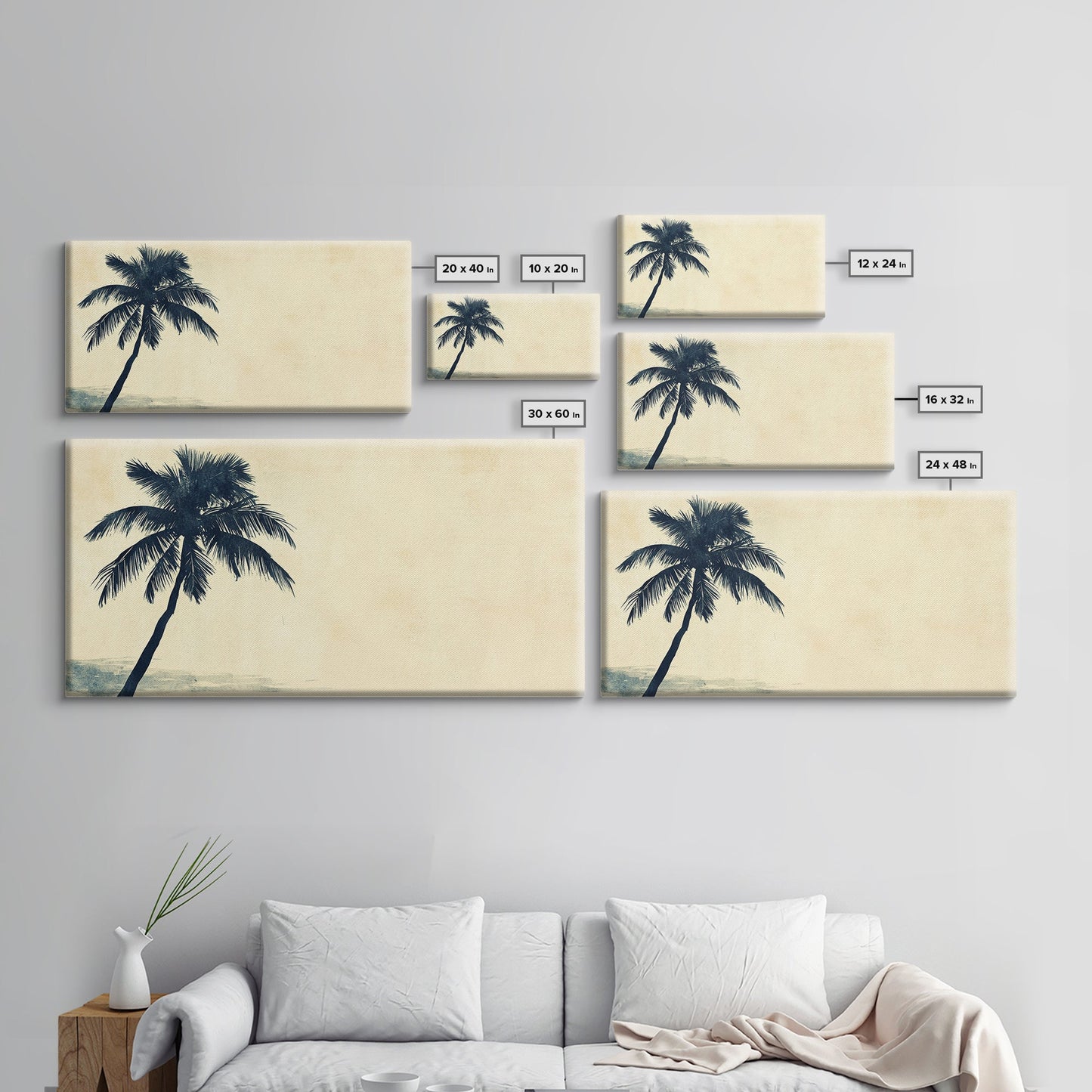 Vacation Home Wall Art Watercolor Painting Print of a Palm Tree, Coastal Wall Art, Palm Tree Decor, Palm Tree Wall Art, Nautical Wall Art
