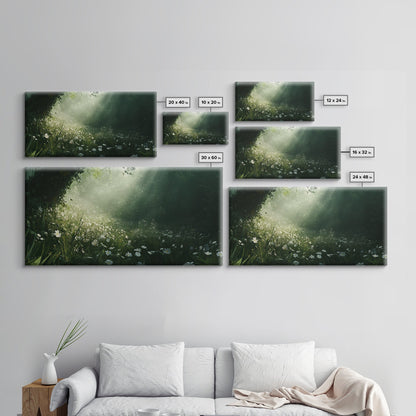 Morning In The Forest - Framed Canvas Print - Fantasy Wall Art - Fantasy Landscape Painting - Fantasy Painting