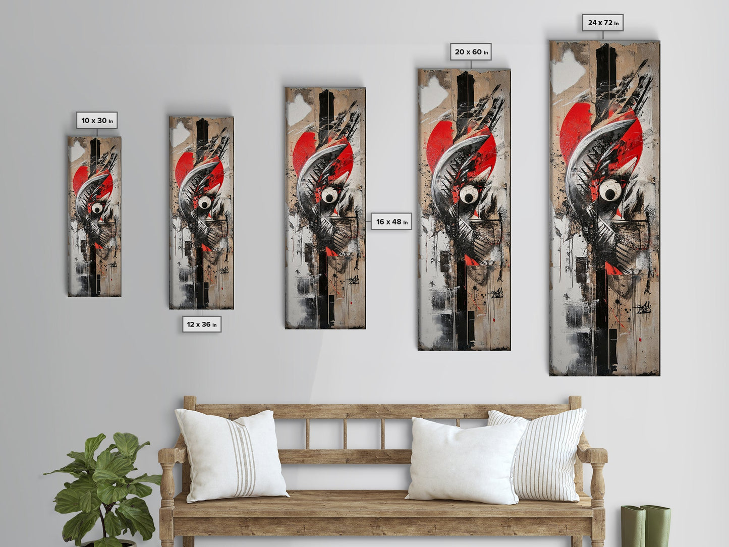 Abstract Graffiti Art Canvas Print with Bold Colors and Urban Style, Perfect Wall Art Gift Idea for Modern Minimalist Spaces