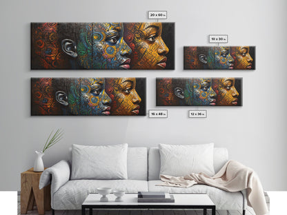 Vibrant African Art Tribal Art Décor Golden Tones Minimalist Decor Rustic Wall Art Original Painting Unique Gift Idea