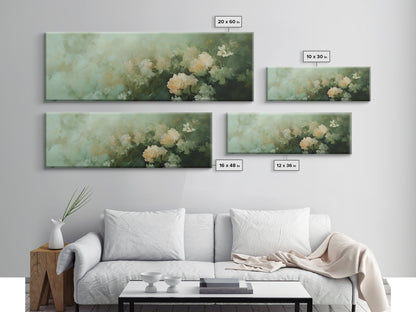 Soft Pastel Roses Framed Canvas Print – Rose Painting, Light Pink Wall Art, Rustic Wall Art, Minimalist Art, Guest Room Art