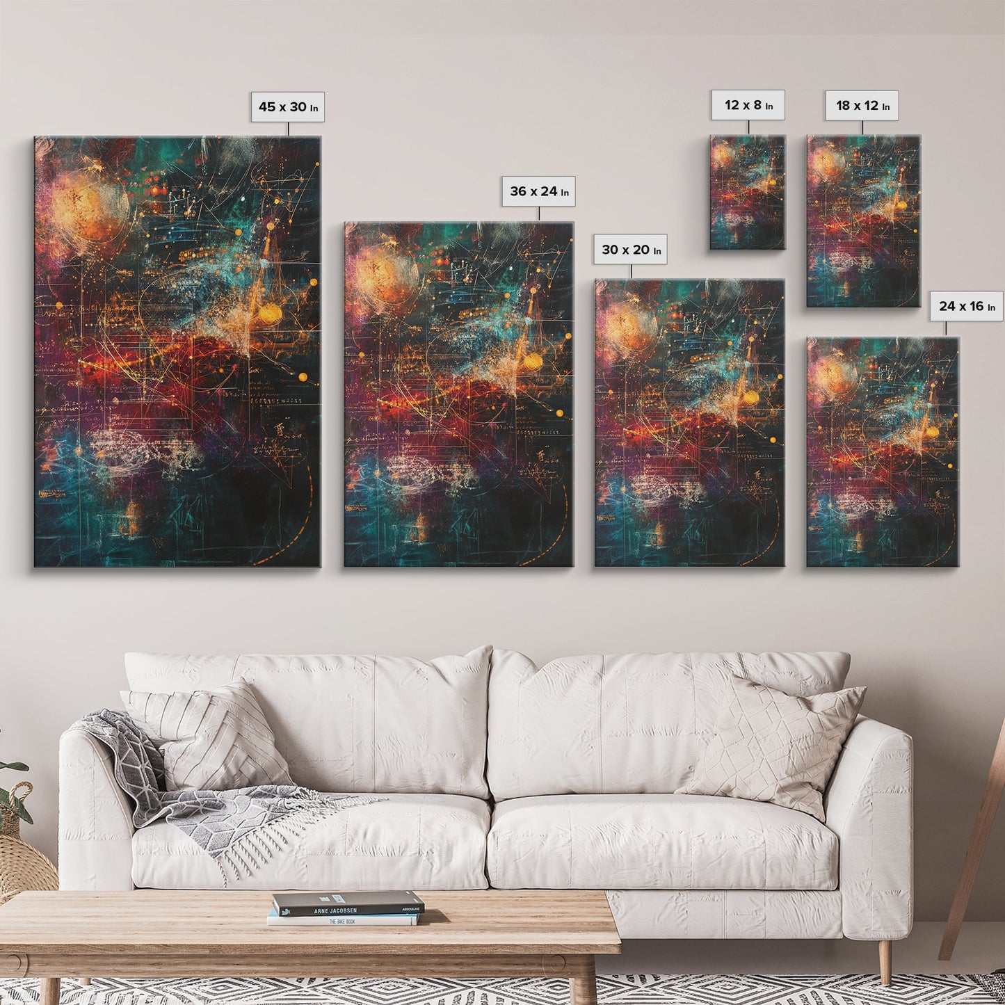 Cosmic Science Canvas Print Abstract Scientific Artwork Universe Wall Art Therapy Art Modern Space Decor Astronomy Lover Gift