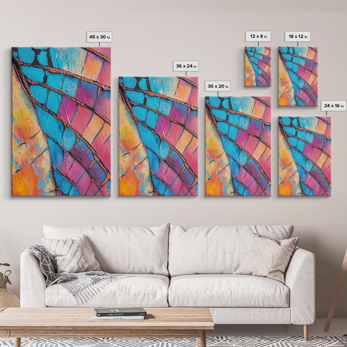 Abstract texture, pink abstract art, teal wall art, mosaic wall art, framed canvas print, geometric wall art, colorful home decor