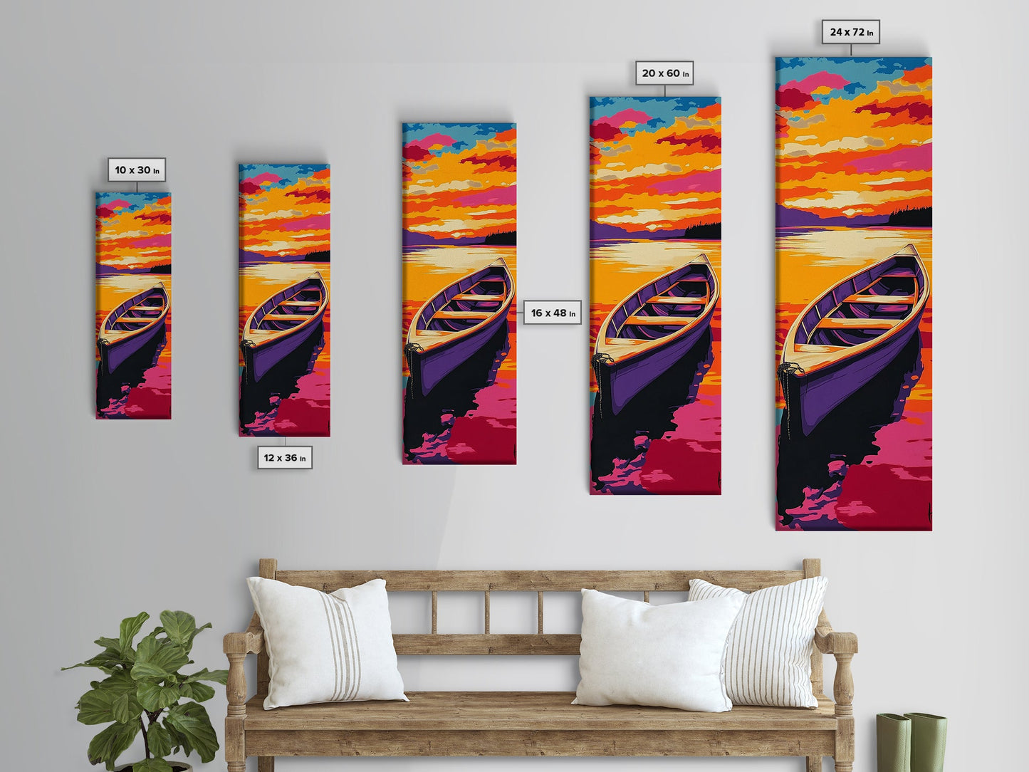 Mountain View, Abstract Wall Art, Sunset Canvas Print, Fall Home Decor, Modern Landscape Painting, Living Room Wall Art