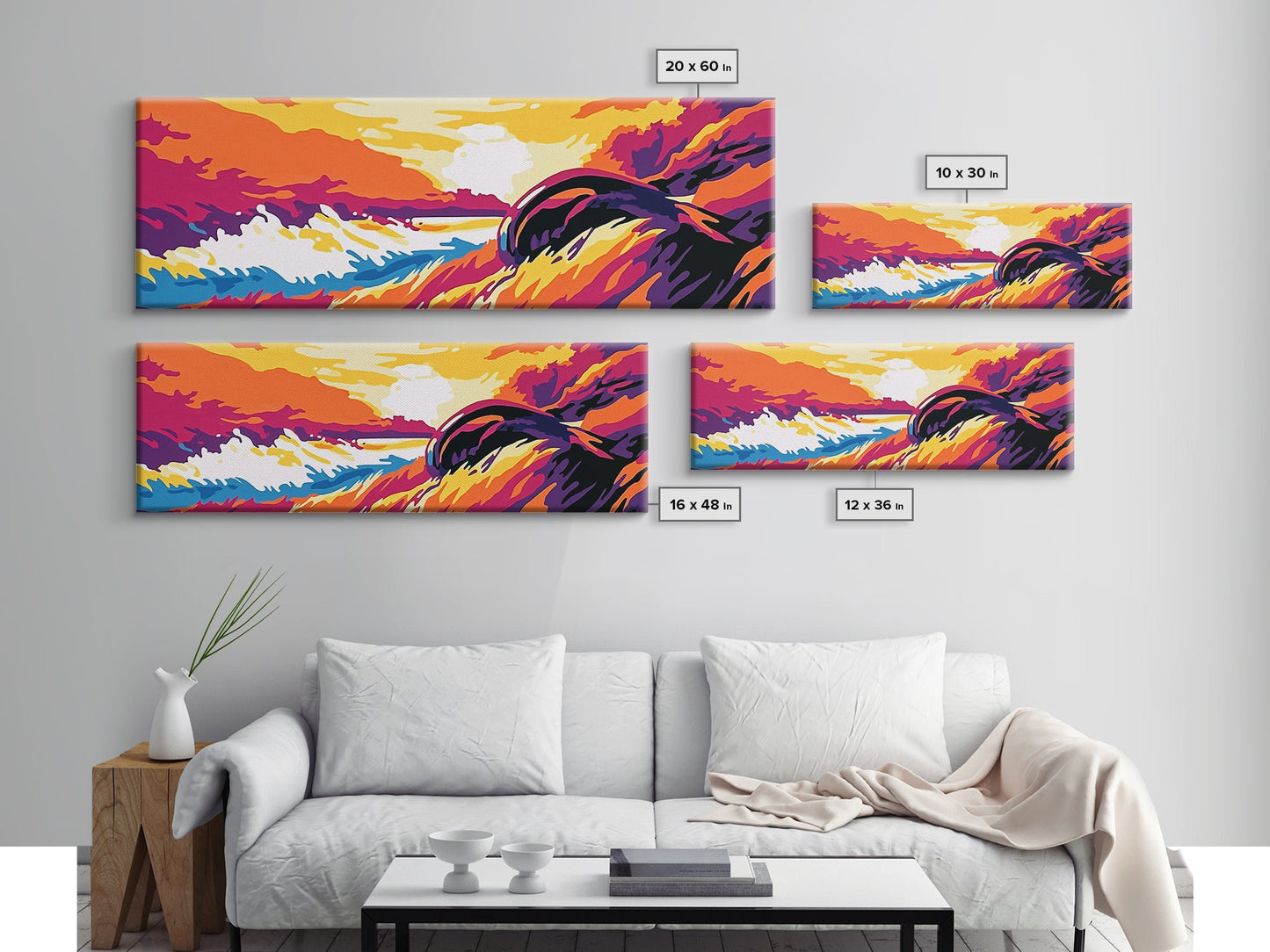 Lake Sunset, Dramatic Sky, Canvas Print, Nature Lover Wall Art, Vibrant Home Decor, Warm Color Palette, Boho Landscape Print