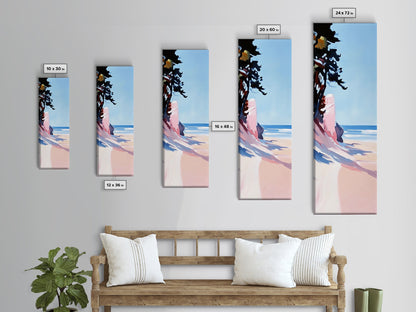 Serene Shore, Abstract, Blue, Canvas Print, Tranquil Beach Painting, Contemporary Wall Art, Bedroom Art, Coastal Home Decor