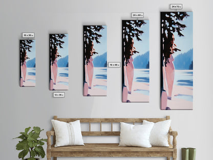 Abstract Nature, Impressionist Landscape, Modern Art, Framed Canvas Print, Minimalist Painting, Office Decor, Living Room Wall Art