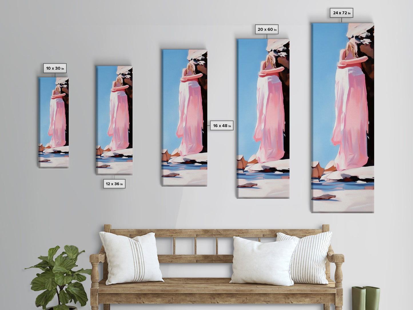 Embracing Couple, Romantic Wall Art, Beach Sunset, Minimalist Love Art, Framed Canvas Print, Dreamy Home Decor, Modern Aesthetic