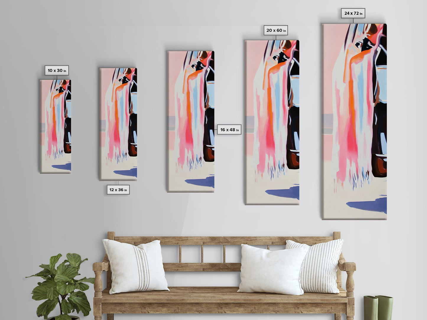 Vibrant Textures, Abstract Fashion Art, Bold Color Splashes, Modern Aesthetic, Trendy Wall Decor, Artistic Expression, Framed Canvas Print