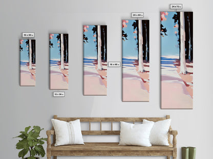 Sunlit Forest, Tree Shadows, Nature Wall Art, Framed Canvas Print, Rustic Aesthetic, Cozy Decor, Cabin Artwork, Minimalist Design