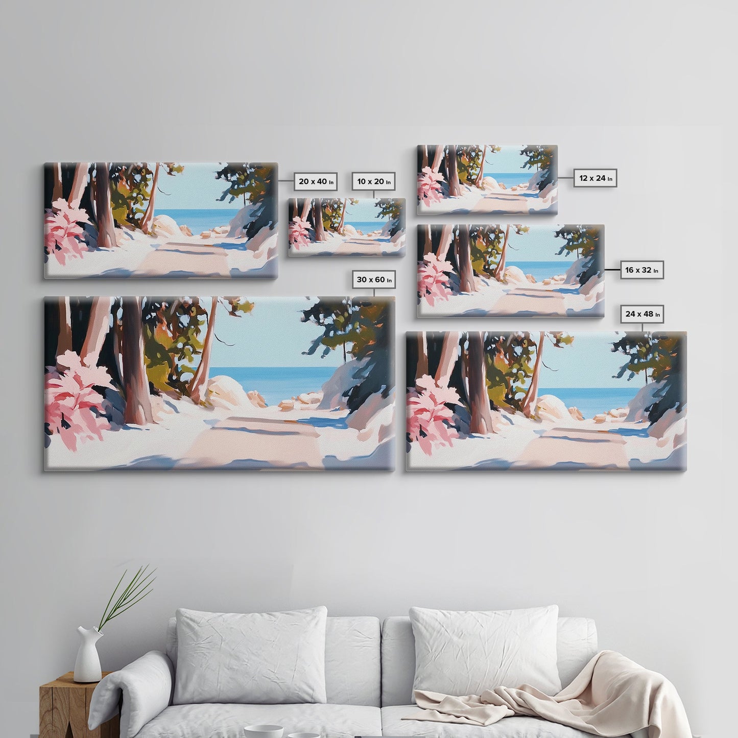 Woodland Path, Lakeside Retreat, Nature Escape, Canvas Print, Rustic Wall Art, Cabin Decor, Landscape Painting, Outdoor Serenity