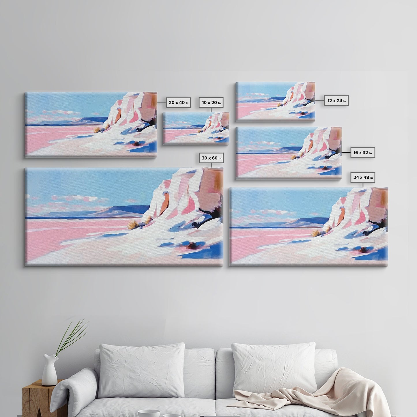 Desert Oasis, Sandstone Cliffs, Southwest Serenity, Canvas Print, Boho Wall Art, Earthy Decor, Rustic Bedroom Art, Scenic Escape