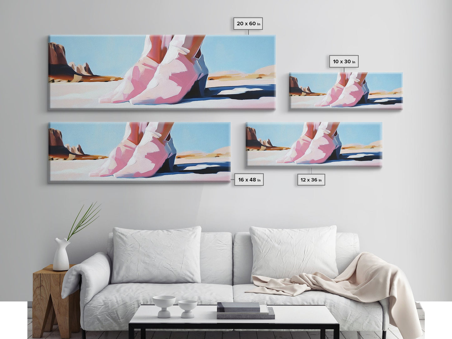 Steps, Western Art, Desert Landscape, Canvas Print, Modern Southwest Decor, Minimalist Desert Painting, Living Room Wall Art