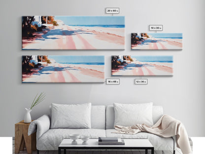 Küstenweg, Idyllische Meereslandschaft, Tropisches Paradies, Gemütliche Strandszene, Leinwanddruck, Wandbild fürs Wohnzimmer, Moderne Küstendekoration