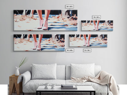 Autumn Steps, Fall Aesthetic, Cozy Vibes, Framed Canvas Print, Rustic Wall Art, Warm Tones, Bedroom Decor, Nature Inspired Artwork