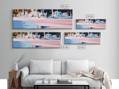 Camping Scene, Nature Landscape, Outdoor Adventure Art, Framed Canvas Print, Rustic Cabin Decor, National Park Wall Art, Minimalist Art