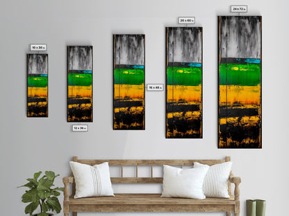 Rustic Abstract, Distressed Wood Texture Painting, Modern Farmhouse Wall Art, Framed Canvas Print, Industrial Decor, Neutral Artwork