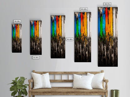 Dripping Paint Art, Abstract Modern Painting, Colorful Statement Wall Decor, Vibrant Home Accent, Unique Art Piece, Canvas Print