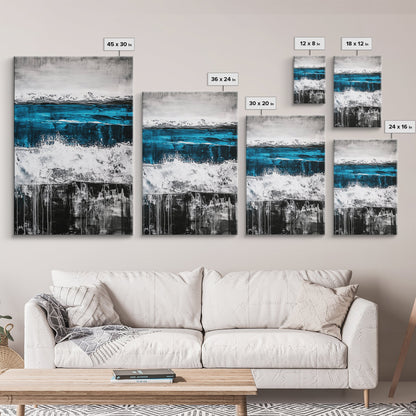 Sunset Mountain, Fall Colors, Vibrant Abstract, Framed Canvas Print, Rustic Home Decor, Nature Inspired Art, Living Room Wall Art