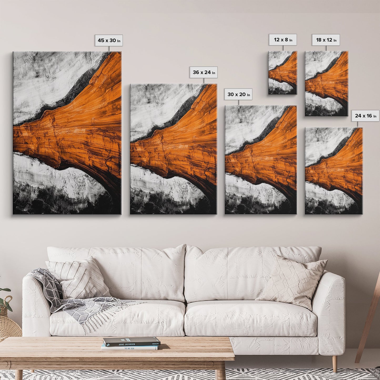 Desert Abstract, Earthy Canvas Print, Warm Toned Art, Southwest Wall Decor, Modern Boho Painting, Minimalist Home Artwork