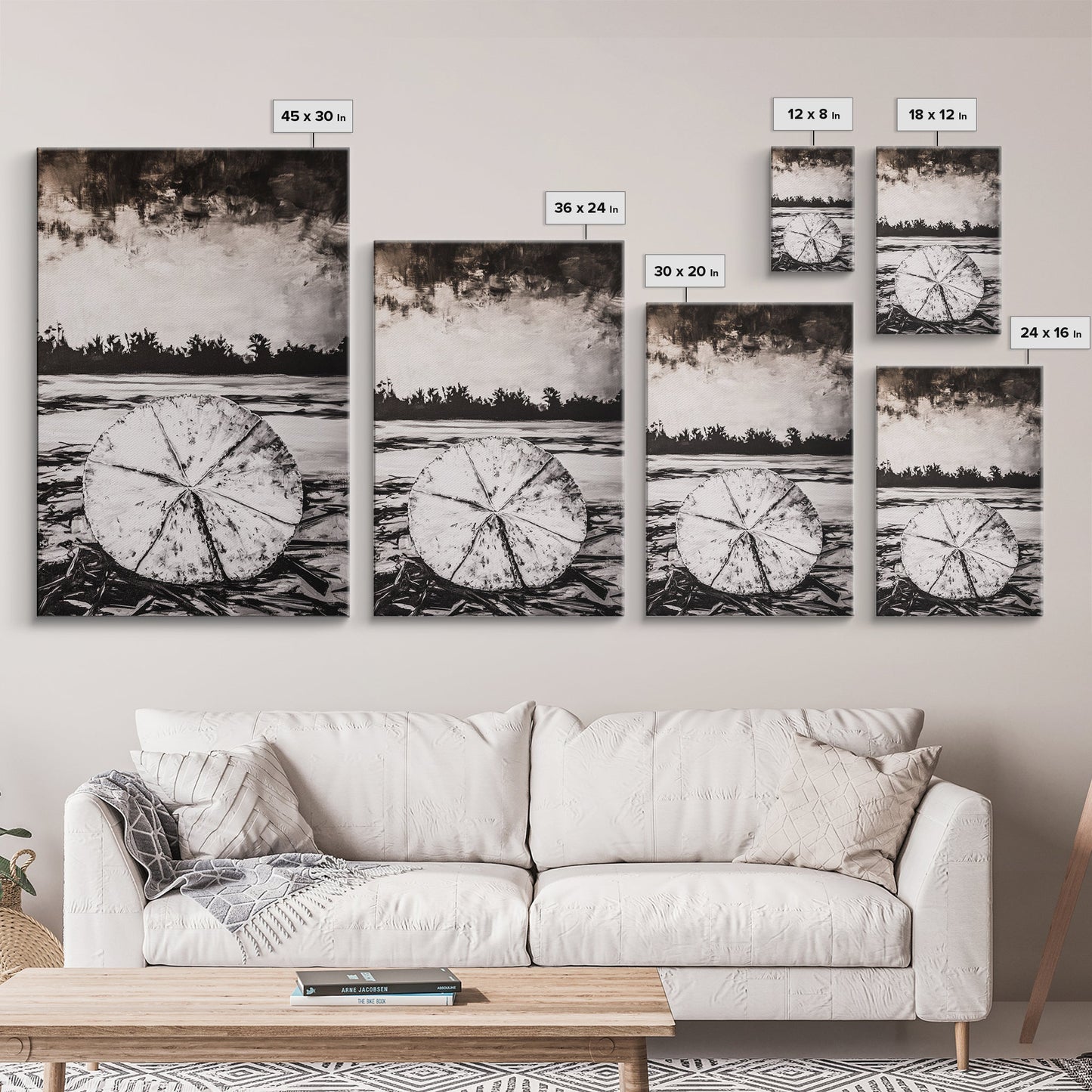 Lotus Reflection, Zen Wall Art, Black and White Nature Print, Minimalist Boho Decor, Meditative Aesthetic, Framed Canvas Print