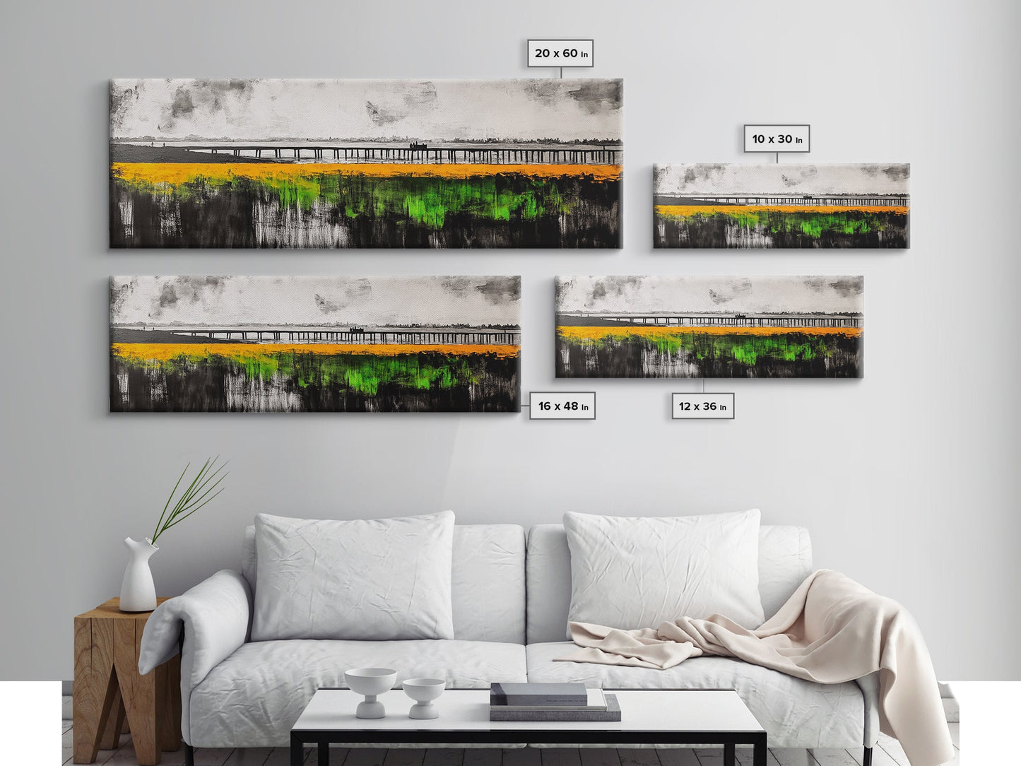 Lakeside Reflection, Golden Meadow, Dramatic Sky, Framed Canvas Print, Landscape Wall Art, Nature Inspired Art, Bedroom Wall Decor, Rustic Charm