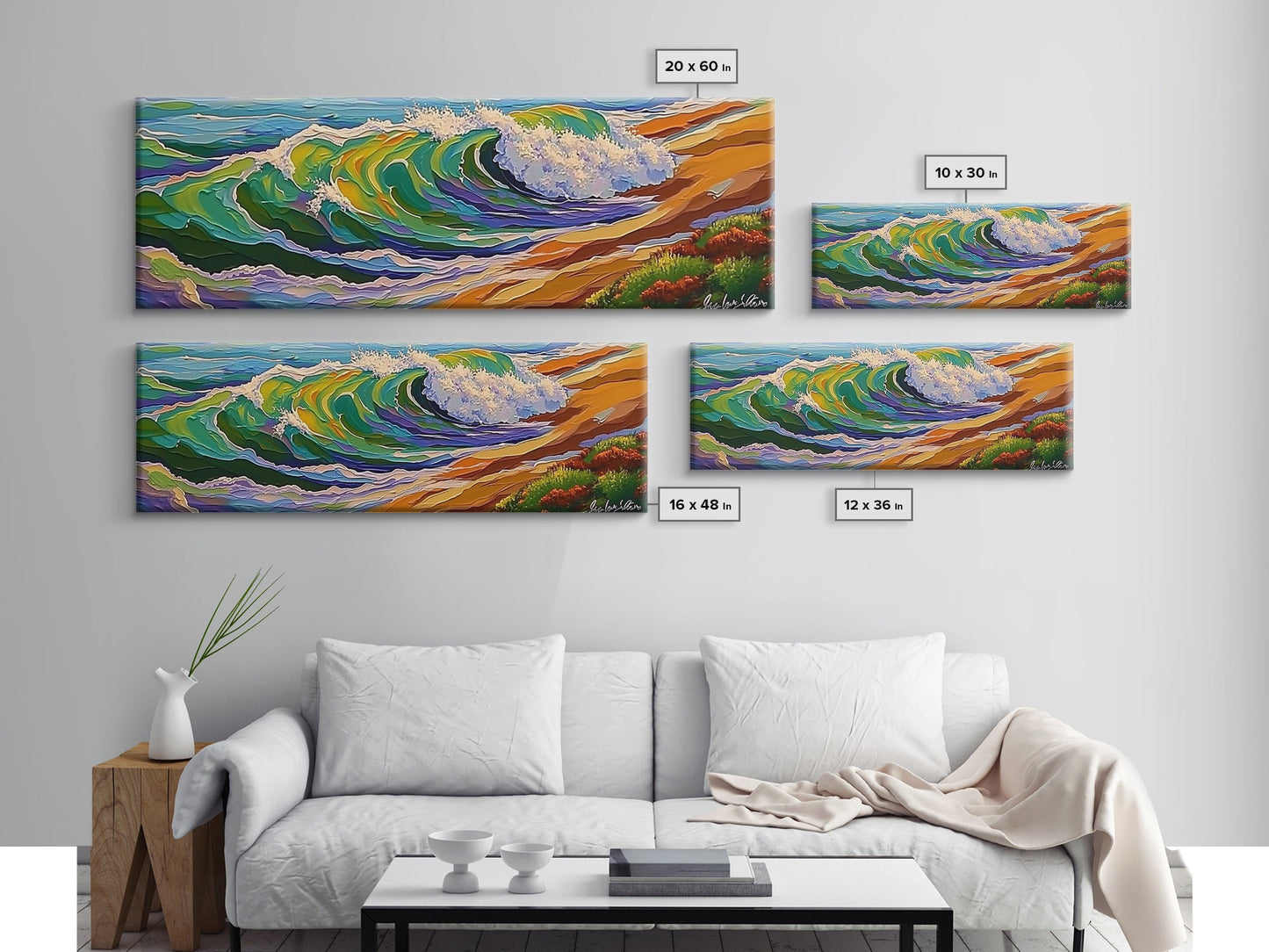 Ocean Wave, Coastal Vibes, Color Splash, Sea Breeze, Canvas Print, beach lover gift, surfing decor, beach house wall art