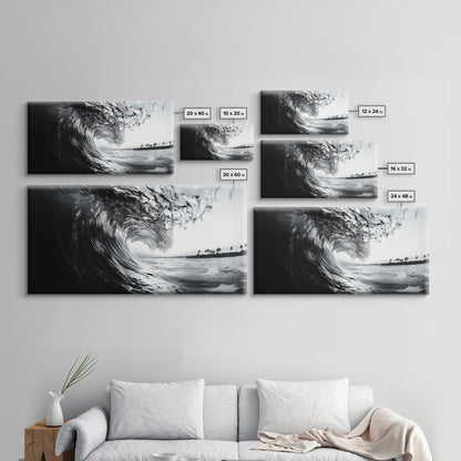 Meereswellenkräuselung, Brandungstunnel, tropische Küste, gerahmter Leinwanddruck, Küstenwandkunst, Strandhausdekoration, Naturfotografie