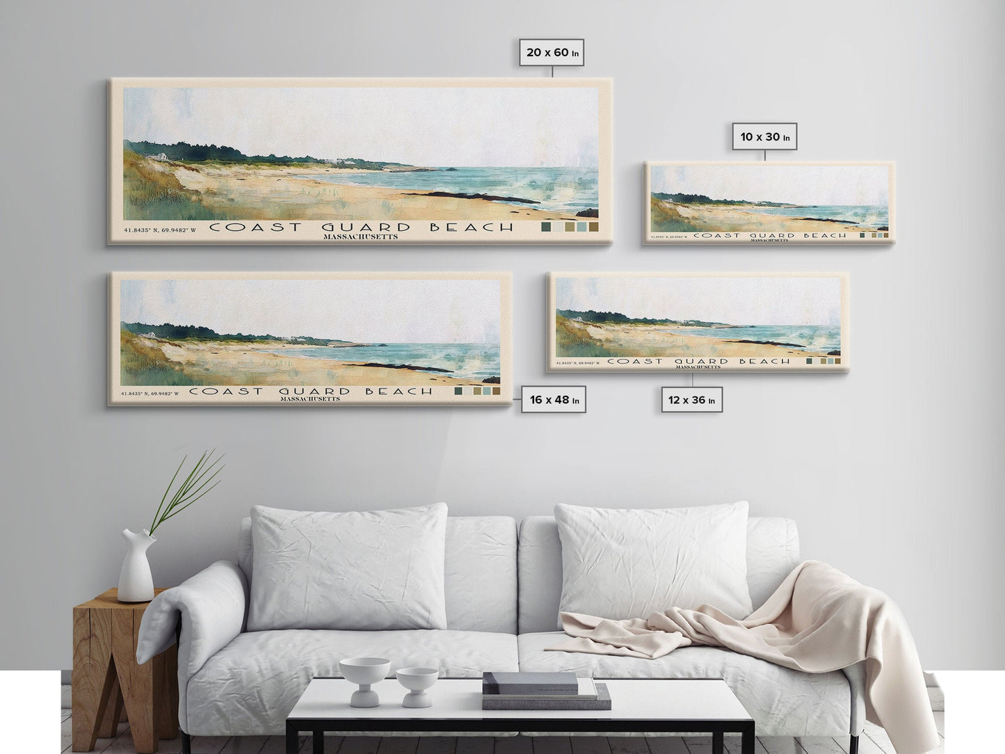 Coast Guard Beach, Massachusetts Watercolor Beach Print, Vacation Gift, Massachusetts Wall Art, Beach Painting, Beach Decor, Beach Painting