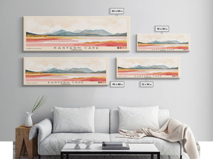 Eastern Cape, Coffee Bay Watercolor Print, Vacation Gift, Coffee Bay Wall Art, Beach Painting, Beach Decor, Large Wall Art, Wood Frame Art