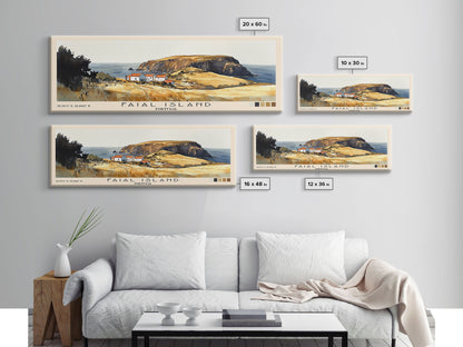 Faial Island, Portugal Watercolor Beach Print, Vacation Gift, Portugal Wall Art, Framed Canvas Print, Framed Beach Painting