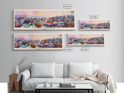 Kamianske Ukraine Wall Art, Panoramic Travel Poster, Panoramic Framed Canvas Print, City Wall Art, Wall Hanging Home Decor, Travel Art