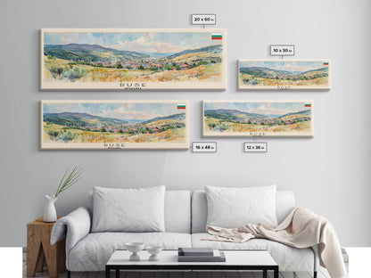 Ruse Bulgaria Travel Print Wall Art, Panoramic City Art, Travel Art, Wall Decor, Vacation Gift, Framed Canvas Print Or Metal Art