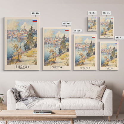Izhevsk Russia Scenic Art Print, Charming City View Canvas Print for Home Decor, Travel Poster for Living Room Wall Art, Russian Beauty