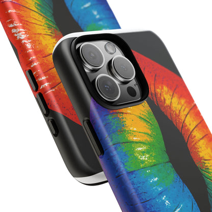 Rainbow Lips Phone Case - Bold Colorful Pride Accessory