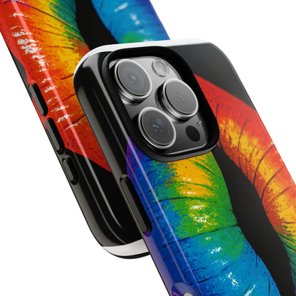 Rainbow Lips Phone Case - Bold Colorful Pride Accessory