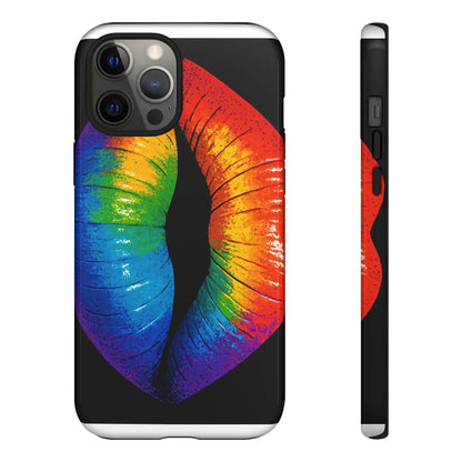 Rainbow Lips Phone Case - Bold Colorful Pride Accessory