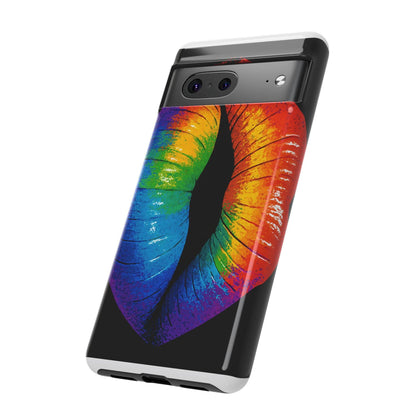 Rainbow Lips Phone Case - Bold Colorful Pride Accessory