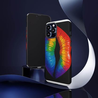 Rainbow Lips Phone Case - Bold Colorful Pride Accessory