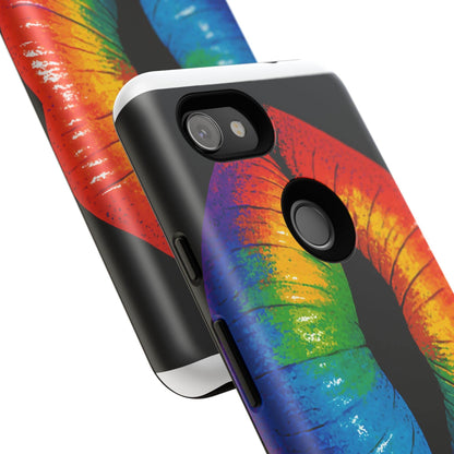 Rainbow Lips Phone Case - Bold Colorful Pride Accessory