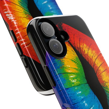 Rainbow Lips Phone Case - Bold Colorful Pride Accessory
