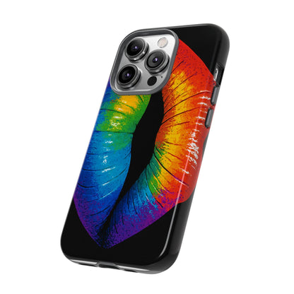 Rainbow Lips Phone Case - Bold Colorful Pride Accessory