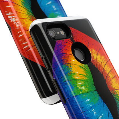 Rainbow Lips Phone Case - Bold Colorful Pride Accessory