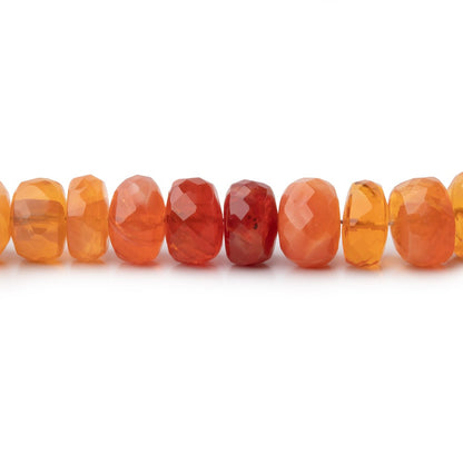 7mm Fire Opal Faceted Rondelle Beads 15 inch 82 pieces