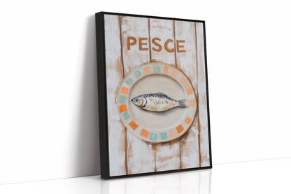 Pesce on Painted Tile Plate