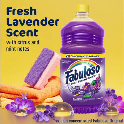 Multi Surface Cleaner Lavender Scent All Purpose Floor Cleaner 2X Concentrated Household Cleaner Grease Dirt Grime Remover Eco