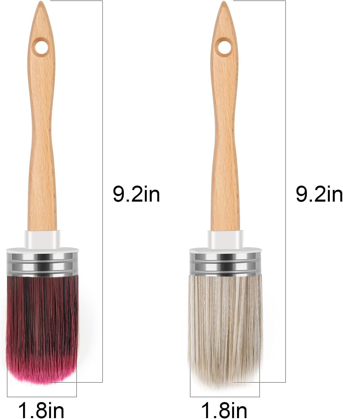 Professional Chalk and Milk Painting and Wax Brush for Furniture,Diy Painting Soft round Brush,Stencils Brush,Large Oval Brush,Easy Cleaning