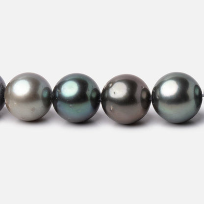 7.5-10mm Peacock Tahitian Saltwater Pearl Beads 15.5 inch 47 pieces A