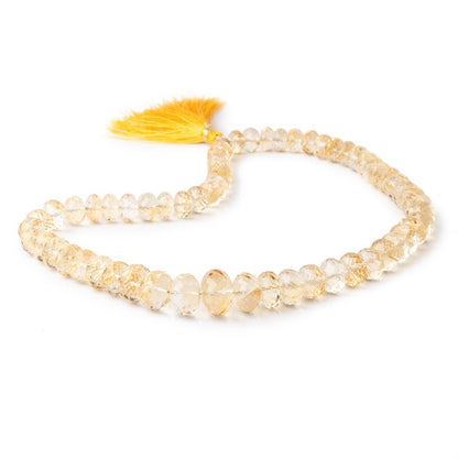 7.5-13.5mm Citrine Faceted Rondelle Beads 16 inch 63 pieces