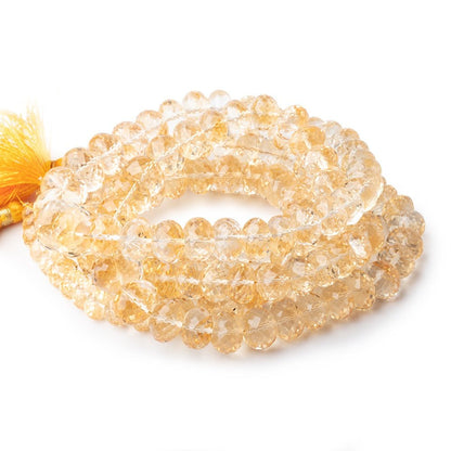 7.5-13.5mm Citrine Faceted Rondelle Beads 16 inch 63 pieces